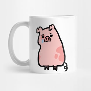 Cute Piggy Very Sad Mug